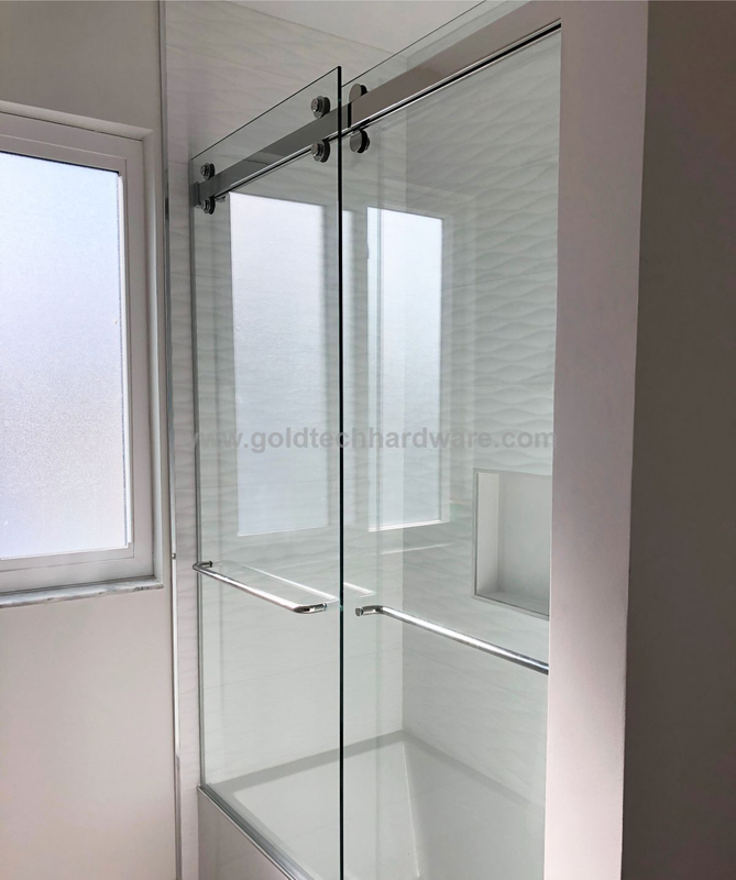Sistema de porta de chuveiro deslizante de desvio de duas portas SSDK009