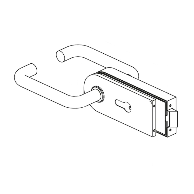 maçanetas de porta de vidro com fechadura