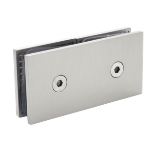 Dobradiças de porta de chuveiro com placa traseira deslocada de latão sólido de 180 graus para montagem em parede SC504