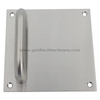 Puxador de aço inoxidável 115mm e placa de empurrar 160x160x2.0mm canto quadrado 160x160 placa de fixação visível E100V-E4