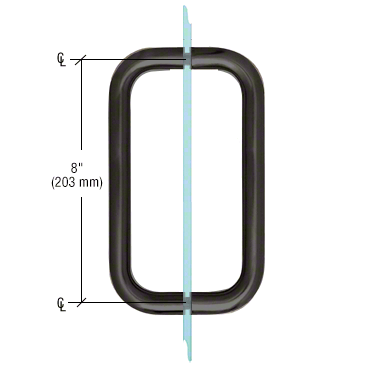 Puxador da porta do chuveiro de 6 polegadas sem arruela de metal L103