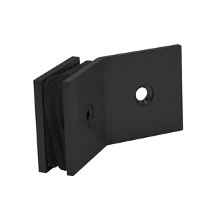 Latão sólido preto 135 graus montagem na parede placa traseira deslocada braçadeira de chuveiro/braçadeira de vidro SC303-MB