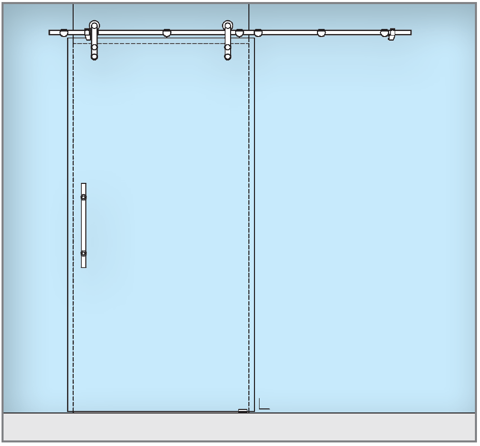 Sistema de acessórios para portas deslizantes I102