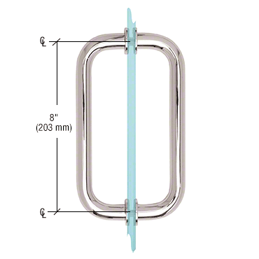 Puxador da porta do chuveiro de 8 polegadas com arruela de metal L102