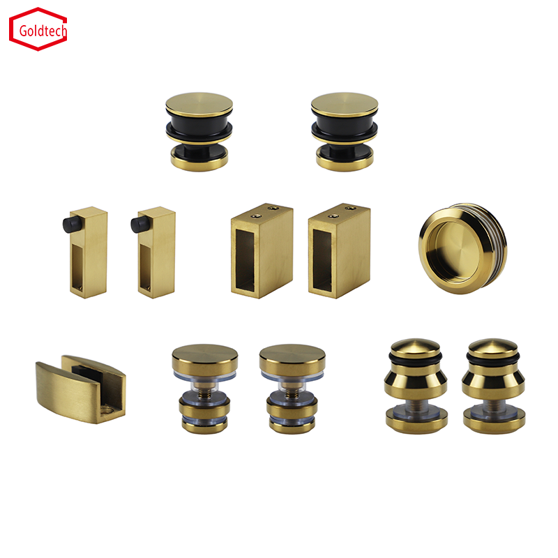 Kit de porta deslizante para gabinetes de vidro sem moldura