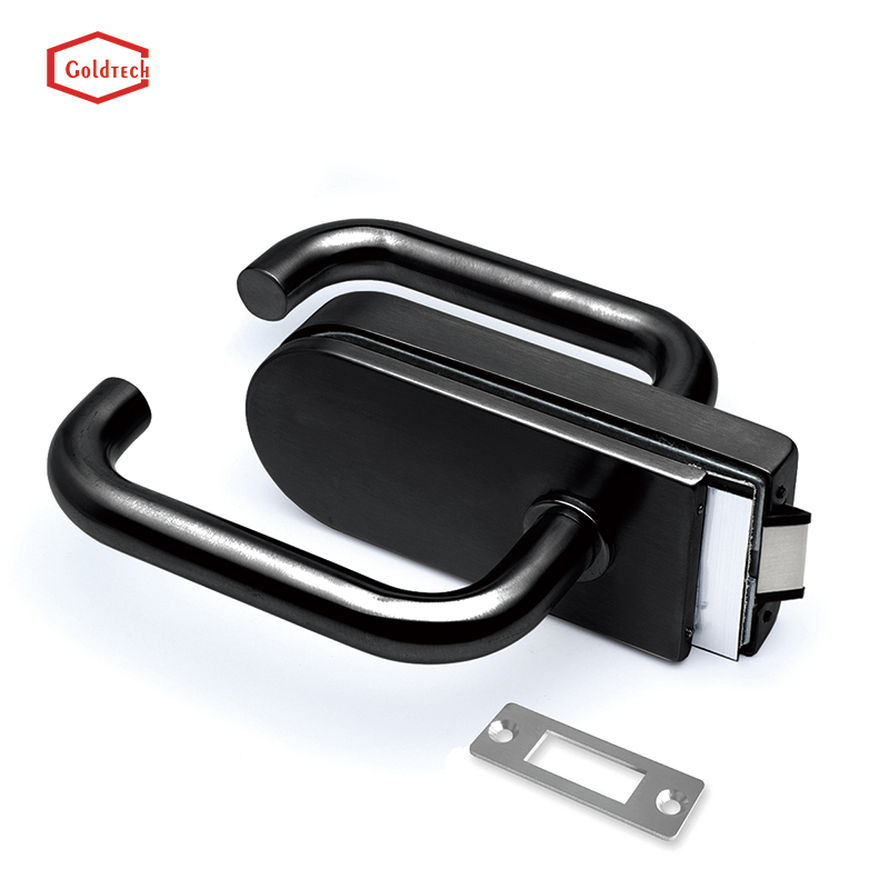 Conjunto de fechaduras de porta de vidro sem moldura para estúdio de vidro de escritório