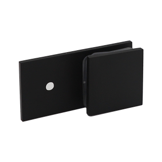 Braçadeira de chuveiro de placa traseira deslocada de montagem em parede de latão sólido de 180 graus / braçadeira de vidro SC503-MB