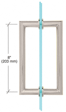 Puxador de porta de chuveiro de tubo quadrado de aço inoxidável