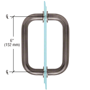 Puxadores de porta de chuveiro de vidro de 6 polegadas com arruela de metal L100