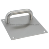 Puxador de aço inoxidável 115mm e placa de empurrar 160x160x2.0mm canto quadrado 160x160 placa de fixação visível E100V-E4