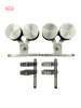 Kit de porta deslizante de aço inoxidável com rolos duplos I104