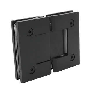 Dobradiças de porta de chuveiro com placa traseira deslocada de montagem em parede de latão sólido de 180 graus SH304-MB