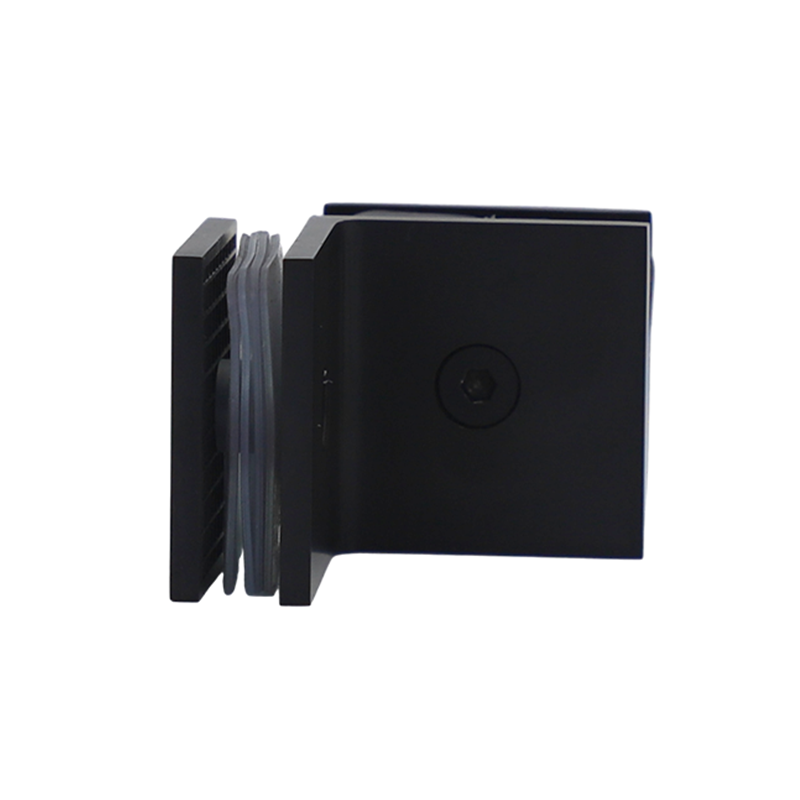 Braçadeira de chuveiro de placa traseira deslocada de montagem em parede de latão sólido de 90 graus / braçadeira de vidro SC106-MB 