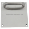 Puxador de aço inoxidável 115mm e placa de empurrar 160x160x2.0mm canto quadrado 160x160 placa de fixação visível E100V-E4